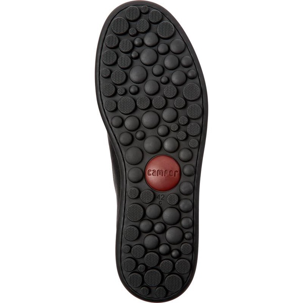 Black vegetable tanned leather shoes for men