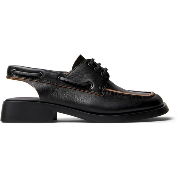 Black Leather Moccasin/Nautical Shoes for Women.