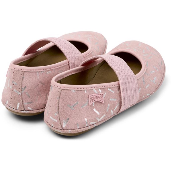 Multicolor Nubuck and Leather Ballerina for Kids.