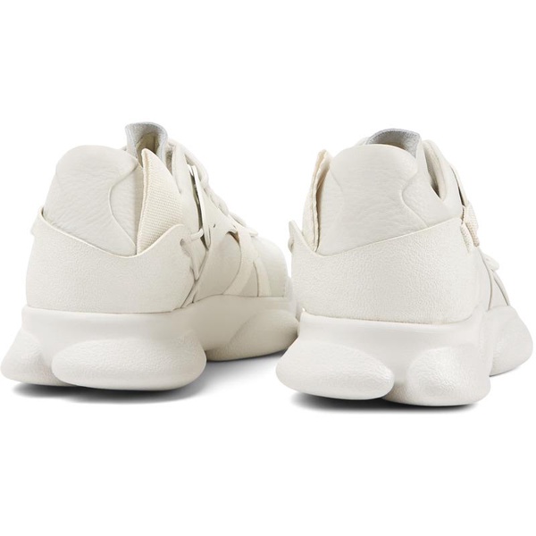 White non-dyed leather sneakers for men