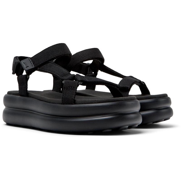 Black Recycled PET Sandals for Women.
