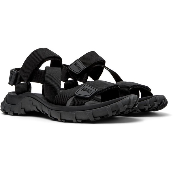 Black Recycled PET Sandals for Men.
