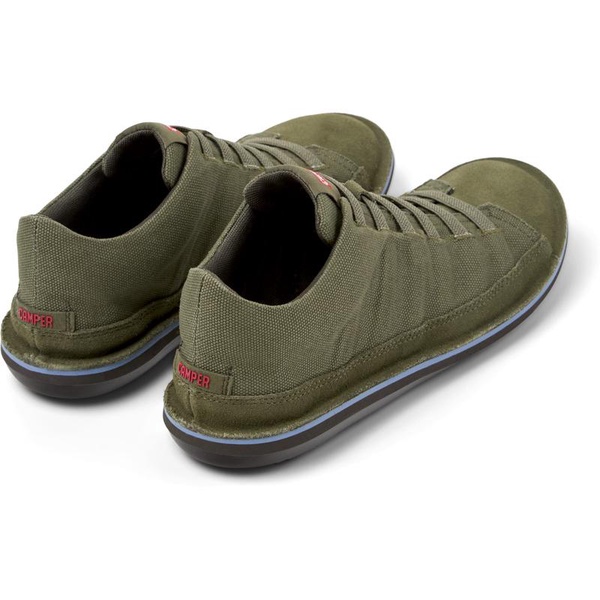 Green Recycled Cotton and Nubuck Ankle Boots for Men.