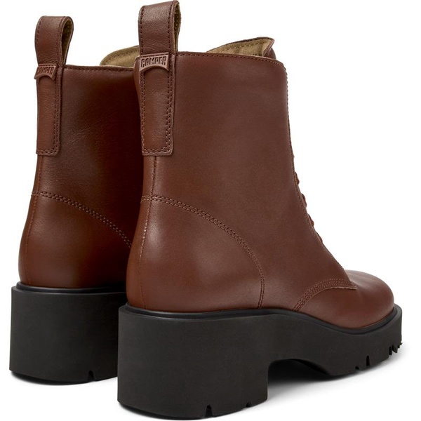 Red lace-up boots for women