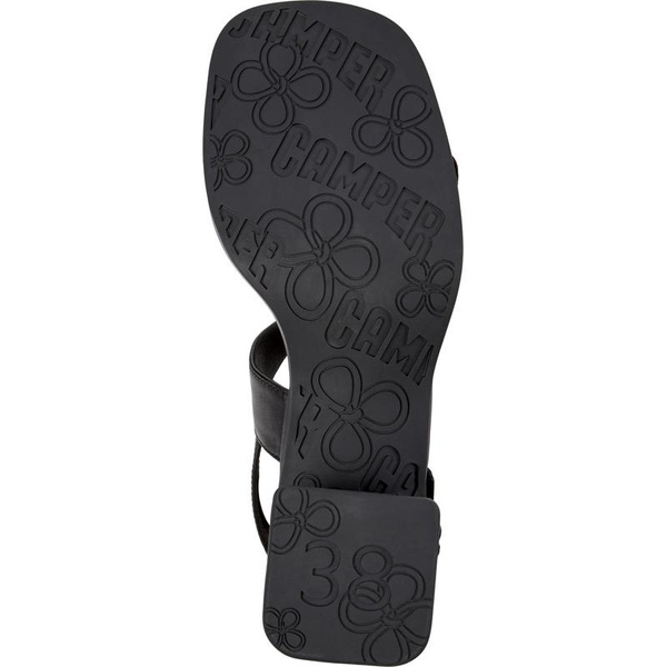 Black Leather Sandals for Women.