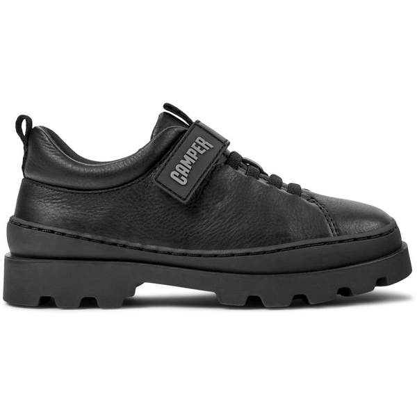 Black leather shoes for kids