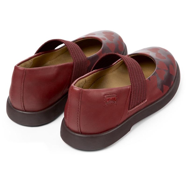 Burgundy leather Mary Jane shoes for kids