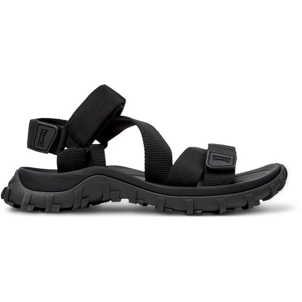 Black Recycled PET Sandals for Men.