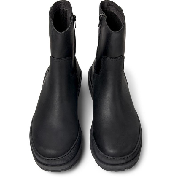 Black nubuck boots for men