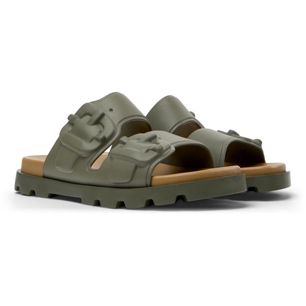 Green Synthetic Sandals for Men.