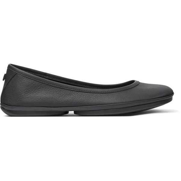 Black Leather Ballerina for Women