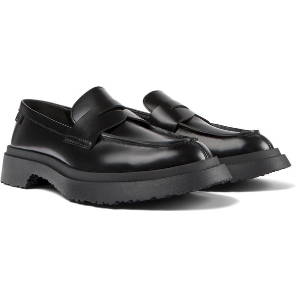 Black Leather Moccasin Ballerinas for Women.