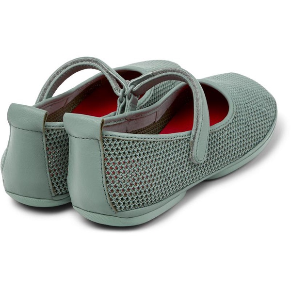 Green TENCEL® Lyocell and Leather Moccasins for Women.