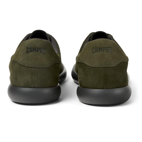 Green nubuck sneakers for men
