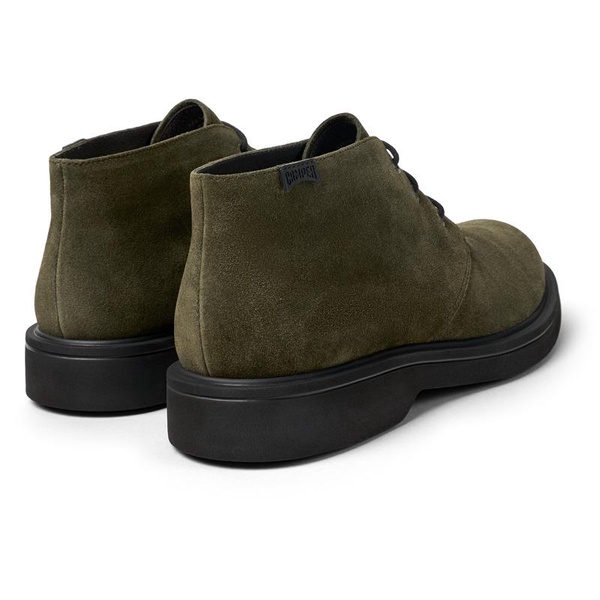 Green nubuck ankle boots for men