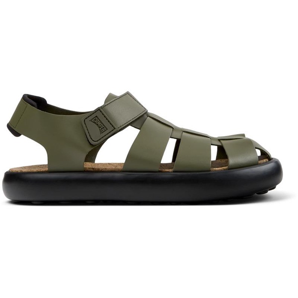 Green Leather Men's Sandals.