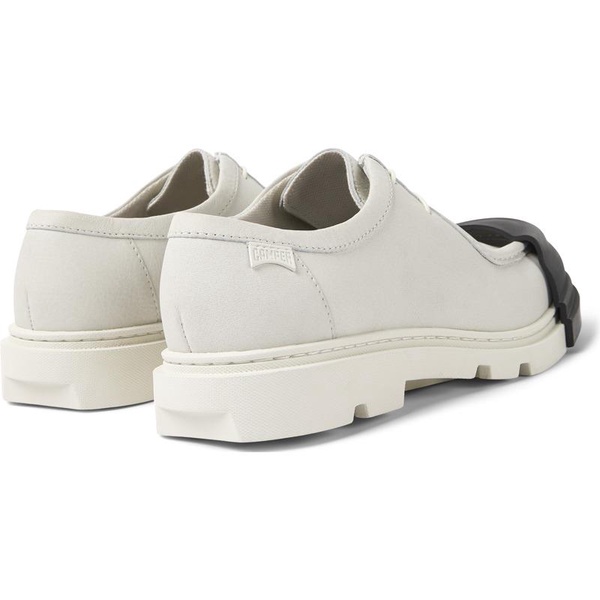 White non-dyed leather shoes for women