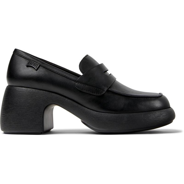 Black Leather Moccasin/Ballerina for Women.