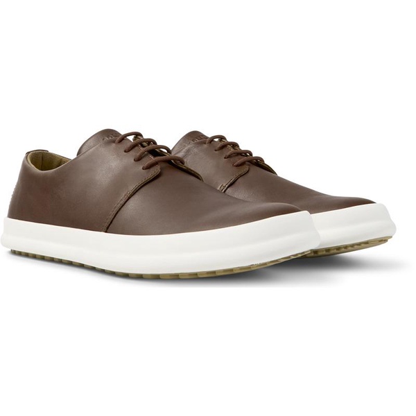 Brown leather shoes for men