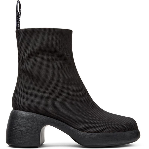 Black Textile Boots for Women