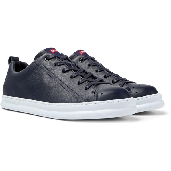 Blue Leather Men's Sneakers.