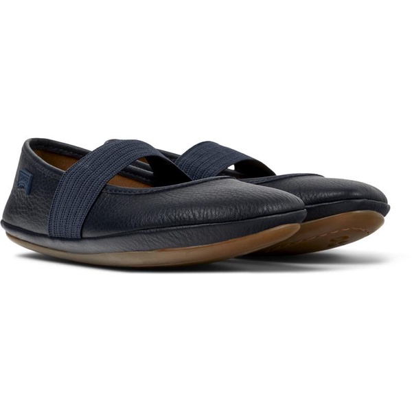 Blue Leather Ballerinas for Kids.