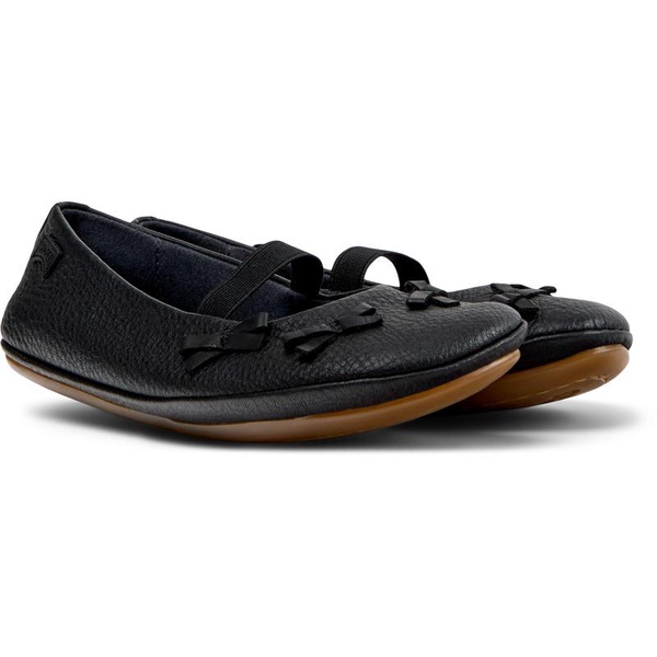 Black Leather Ballerinas for Kids.