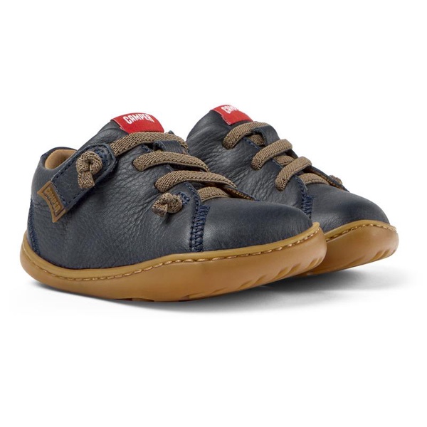 Blue Leather Kids' Shoes.