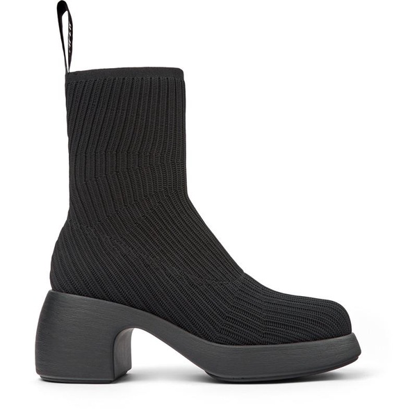 Black Textile Bootie for Women