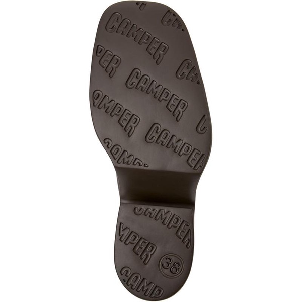 Brown textile boots for women