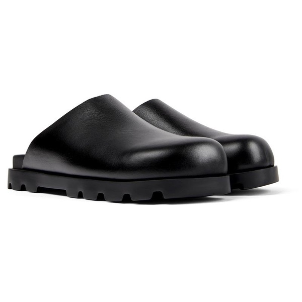 Black Leather Sandals for Men.