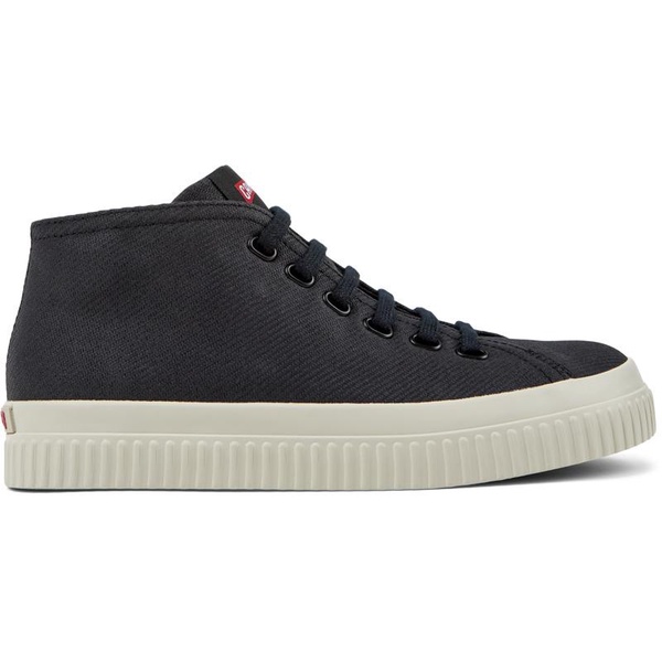 Black recycled cotton sneakers for women