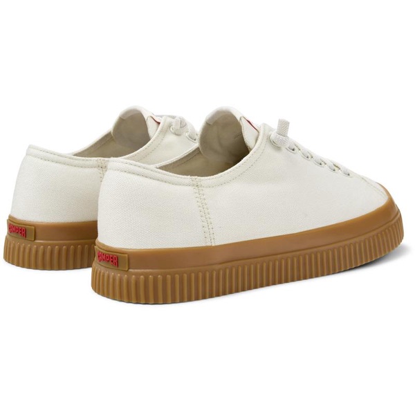 White TENCEL™ Lyocell Men's Sneakers.