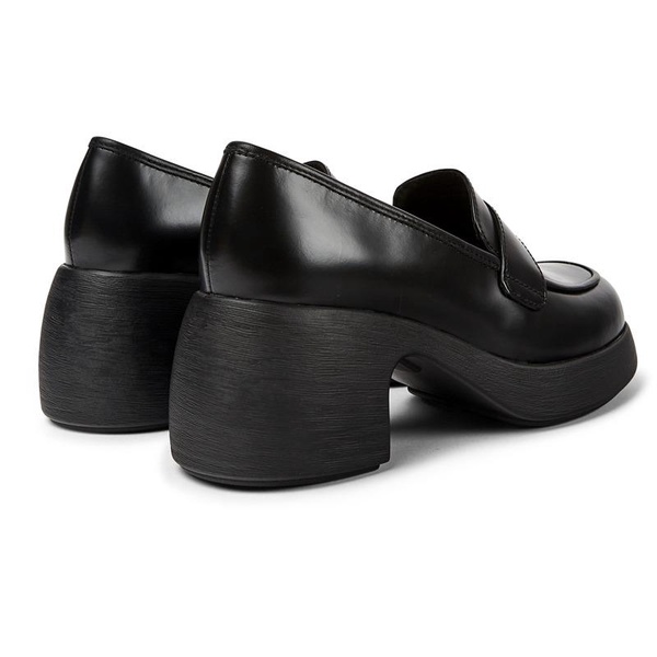Black leather shoes