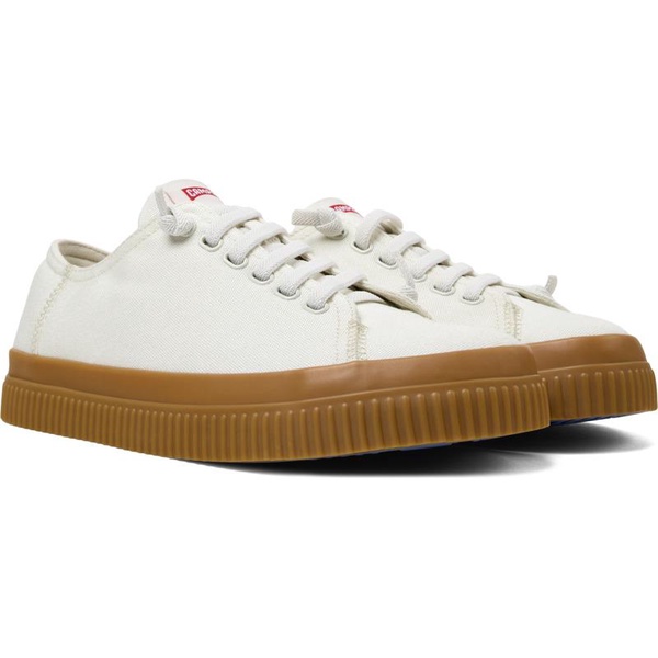 White TENCEL™ Lyocell Men's Sneakers.