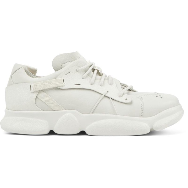 White non-dyed leather sneakers for men