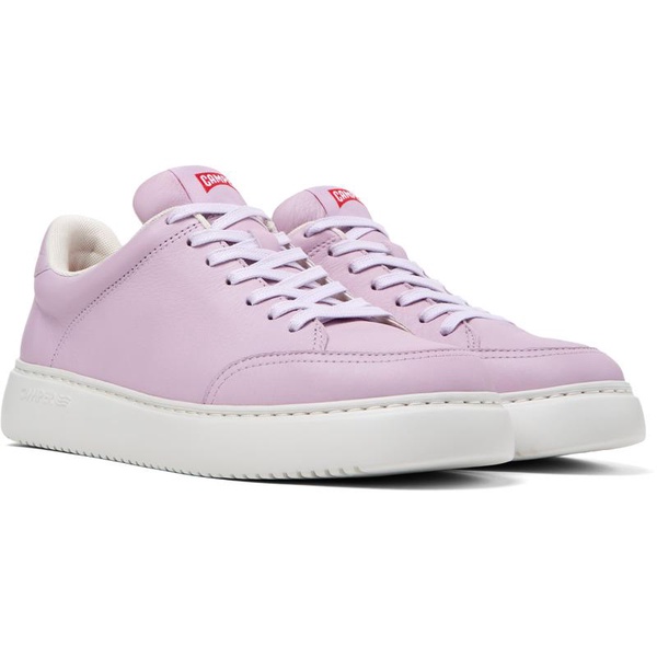 Purple leather sneakers for women