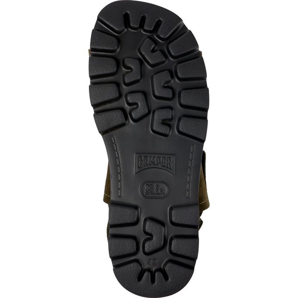 Green Nubuck 2-Strap Sandal for Men