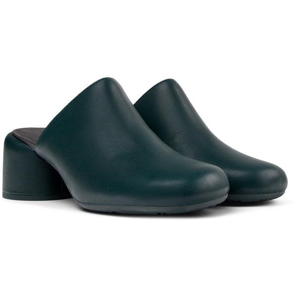 Green Leather Clogs for Women