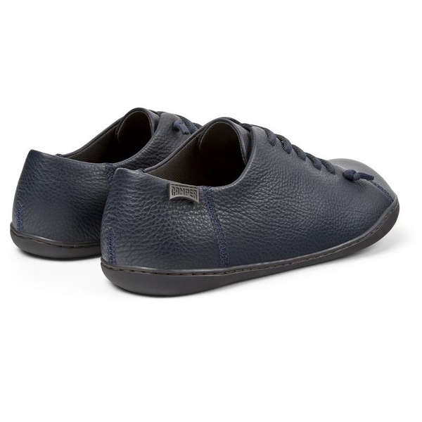 Blue leather shoes for men