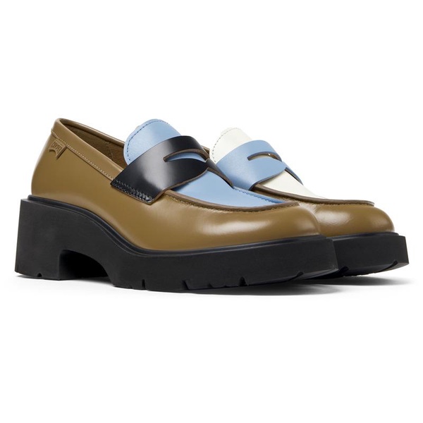 Multicolored Leather Loafer for Women