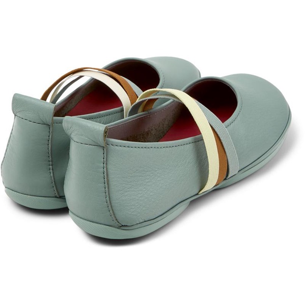 Green Leather Moccasin Ballerina for Women.