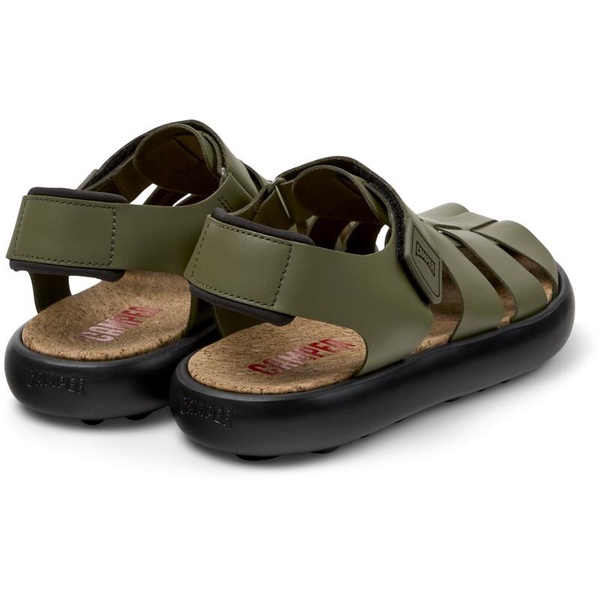 Green Leather Men's Sandals.