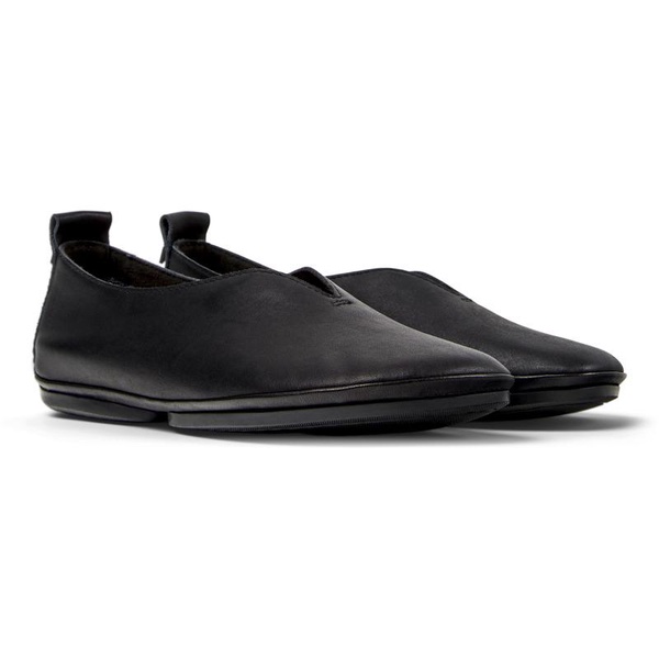 Black Leather Moccasin for Women.