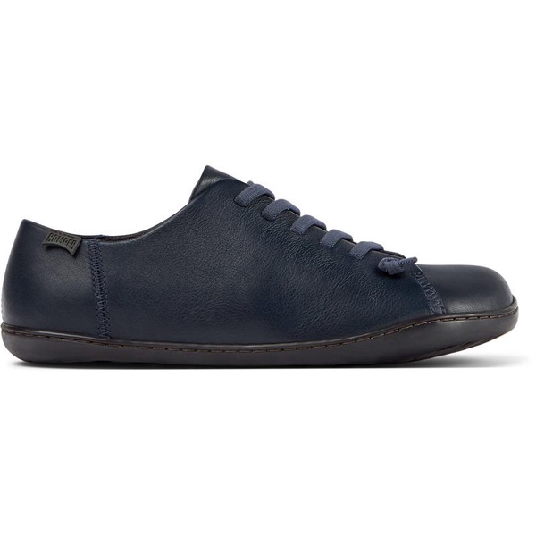 Blue leather shoes for men
