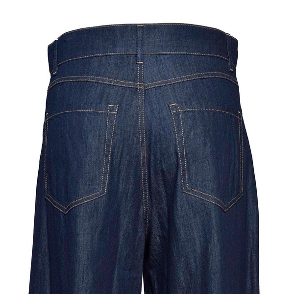Button Detailed Wide Leg Jeans