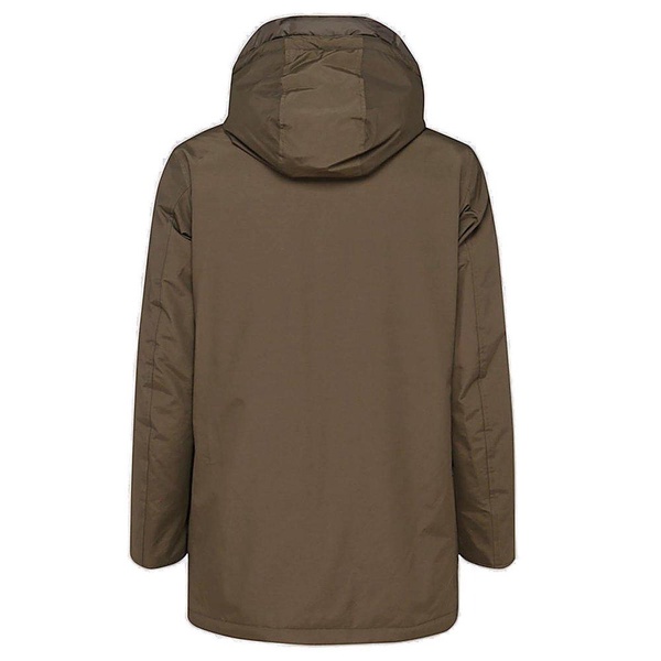 Army Green Cotton Blend Down Jacket