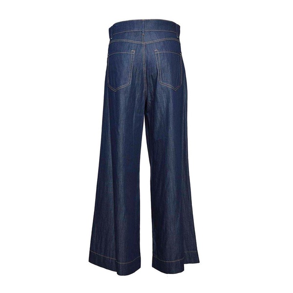 Button Detailed Wide Leg Jeans