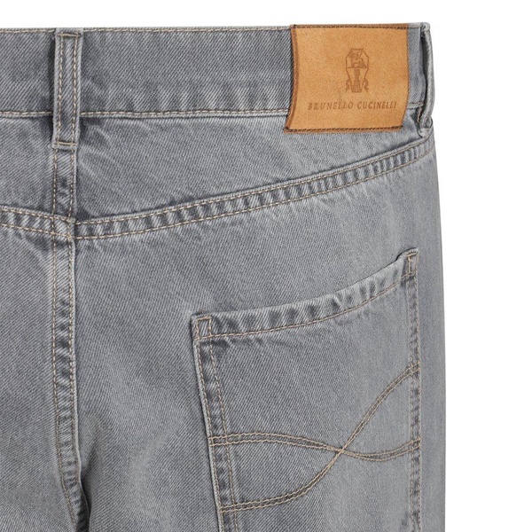 Brunello Cucinelli Grey Cotton Denim Jeans