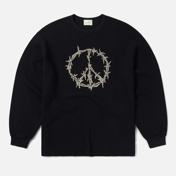 ARIES Peace Press Gothic Waffle Cotton-Knit T-Shirt - S